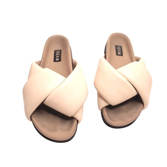 ROAM - Foldy Puffy Sandals - Cement Vegan Leather - Picture 1 of 7
